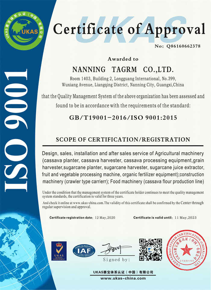 certifikát ISO tagrm