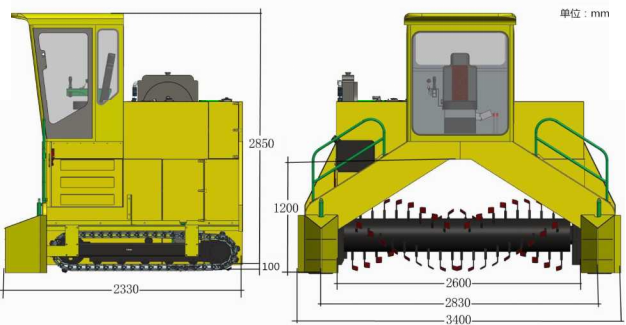 M2600 compost turning machine