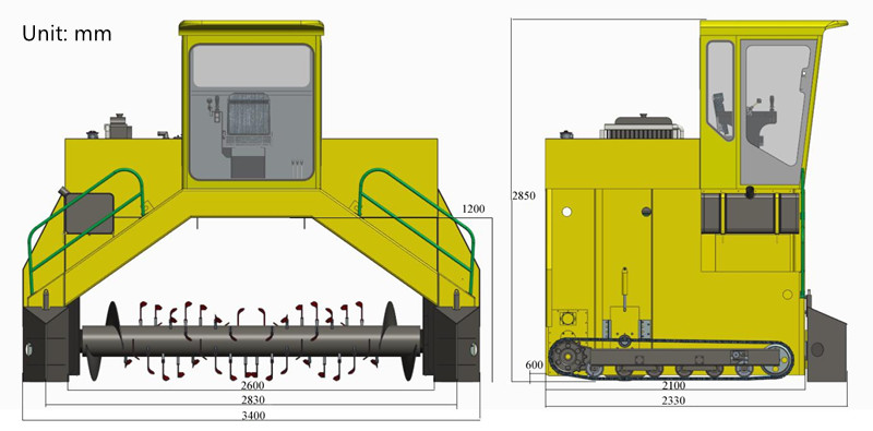 compost turner M2600 design